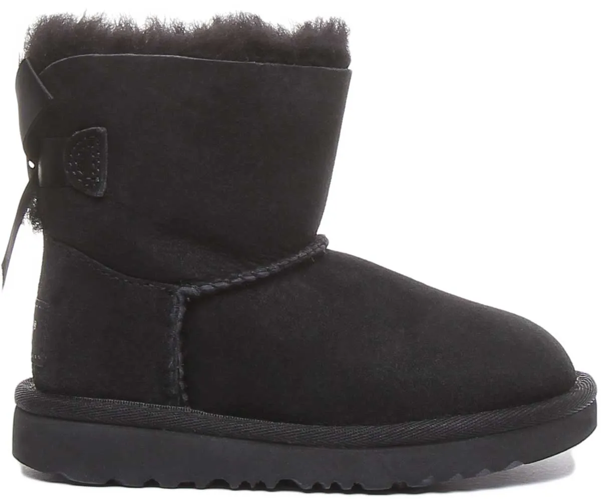 Ugg Australia Toddler Mini Baily Bow In Black