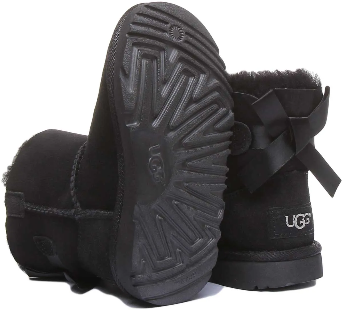 Ugg Australia Toddler Mini Baily Bow In Black