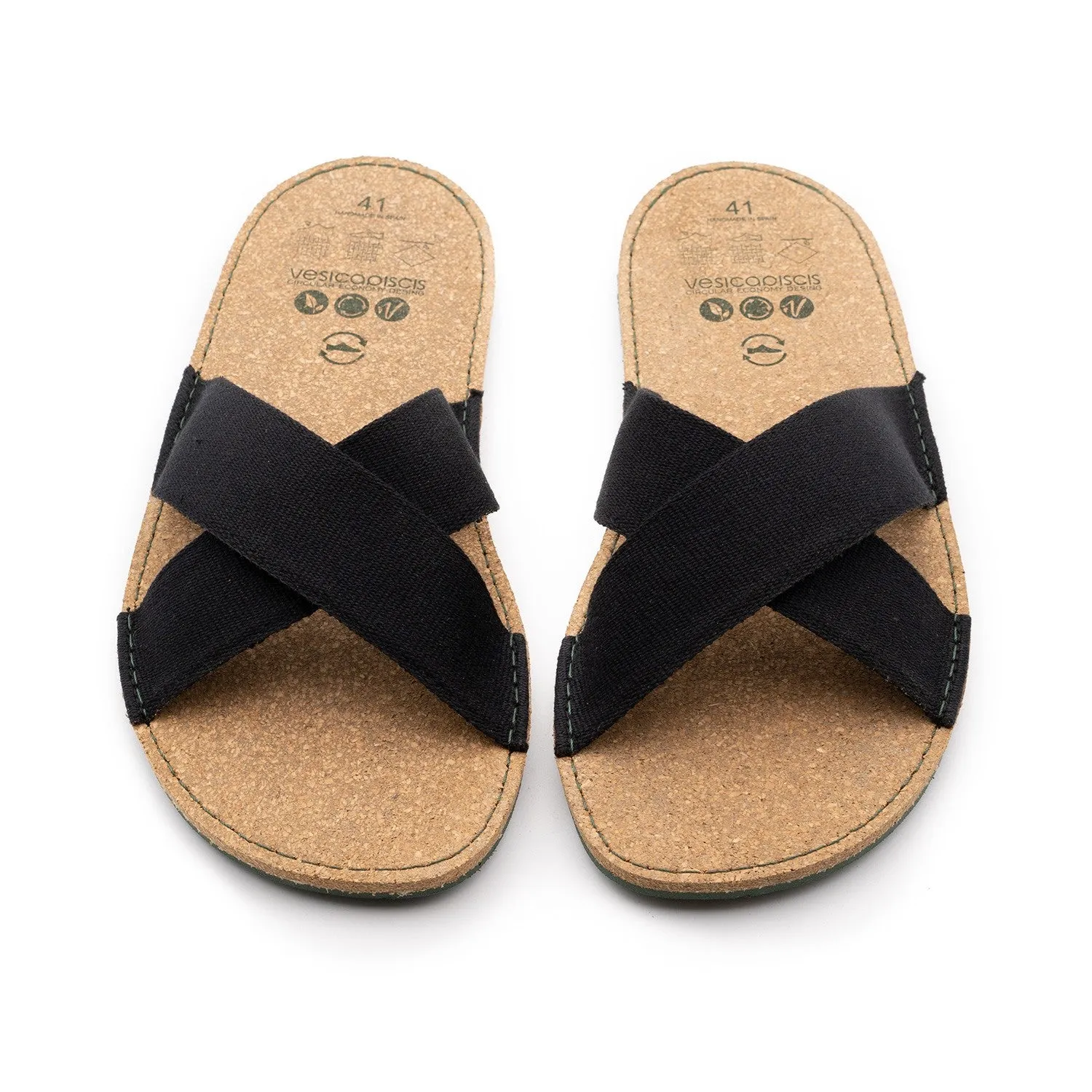 Vegan sandal black ALA005