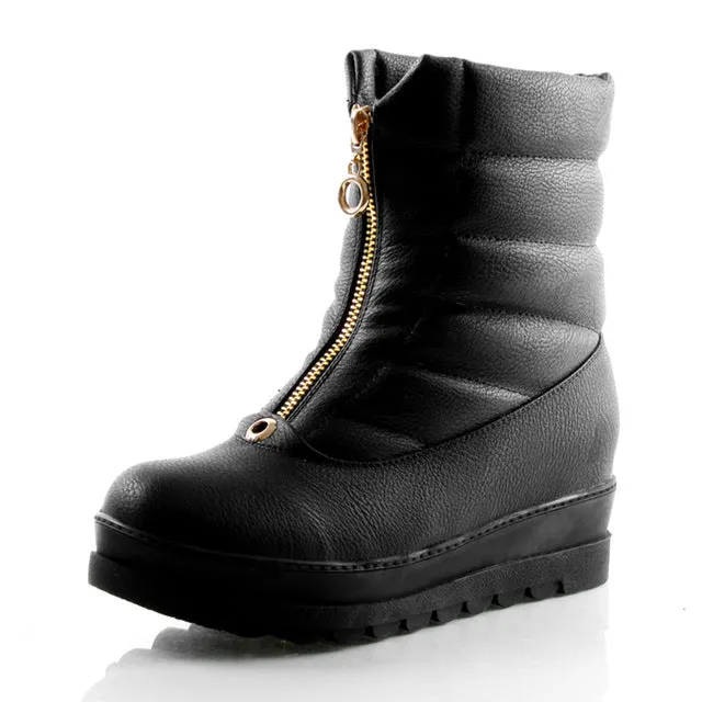 Warm Thick Fur Snow Boots Zipper Waterproof