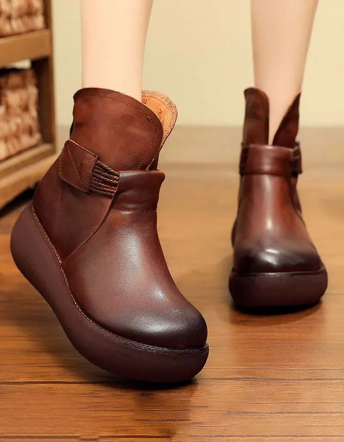 Waterproof Women's Handmade Retro Boots Winter