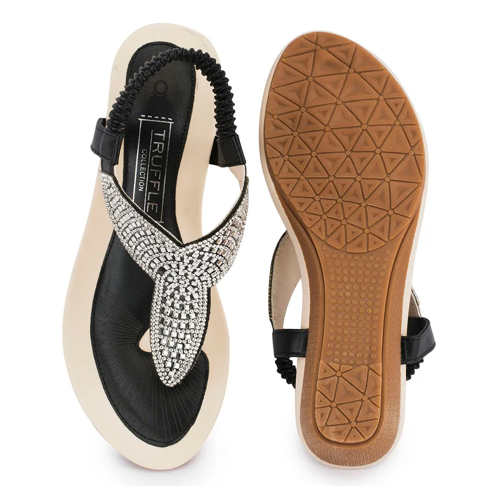 Wedge embellished heeled sandal