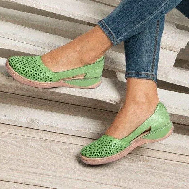 🧡Wedges Orthopedic Hollow Out PU Summer Vintage Sandals