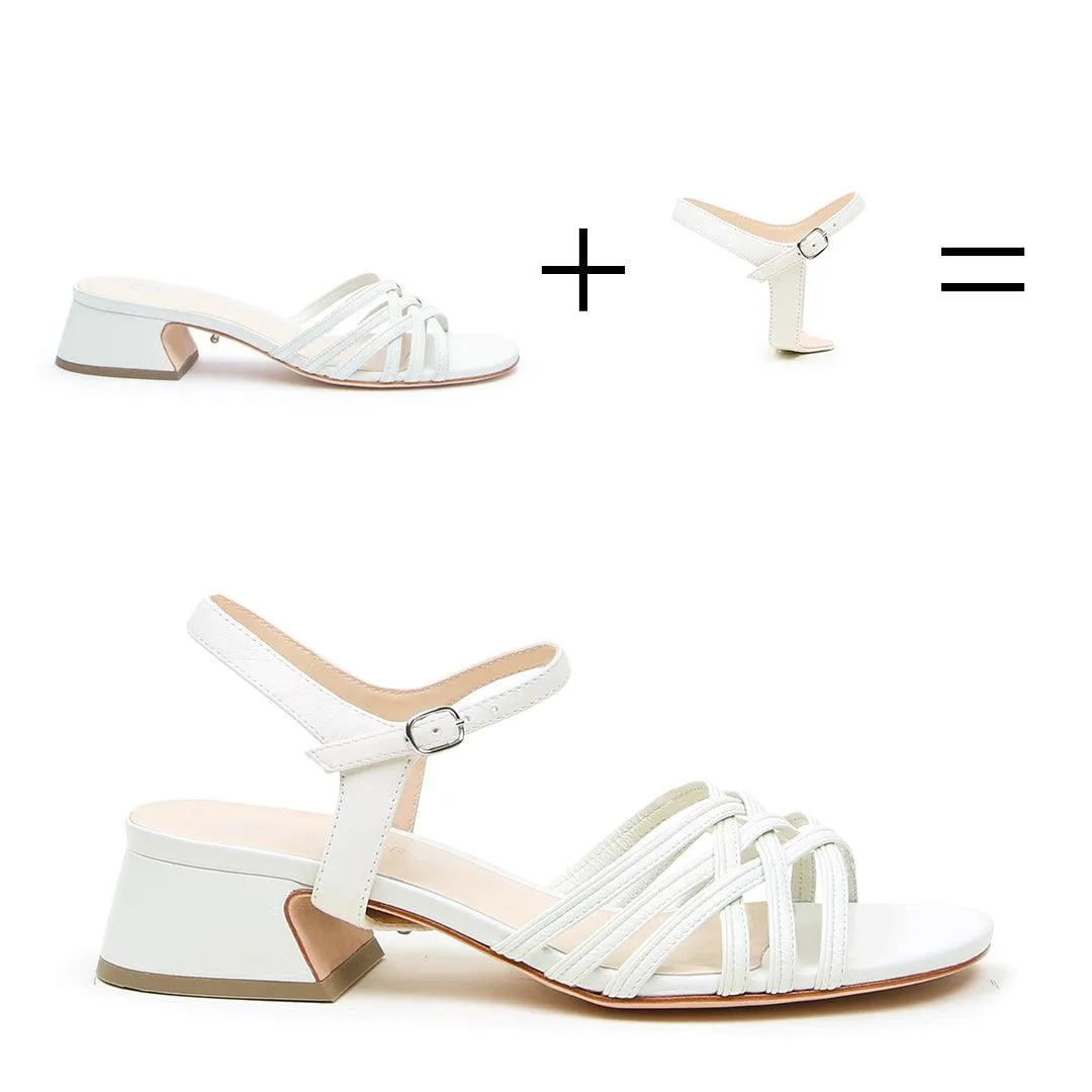 White Bell Sandal   Jackie Strap