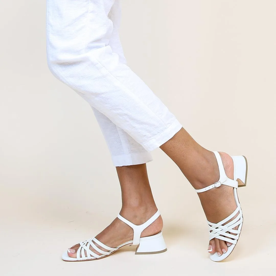 White Bell Sandal   Jackie Strap