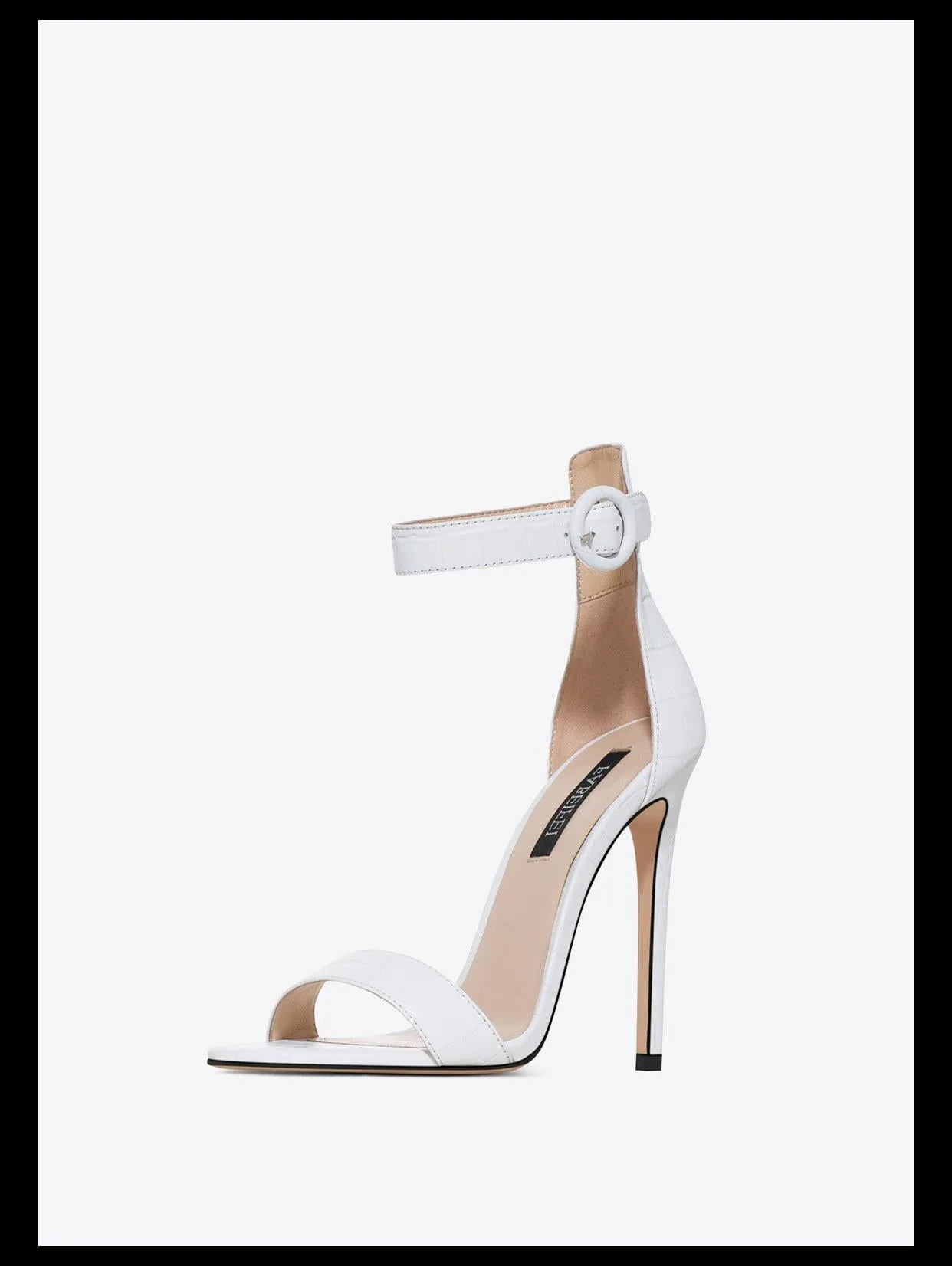 White Open-toed high-heeled sexy white stiletto sandals - Nihie