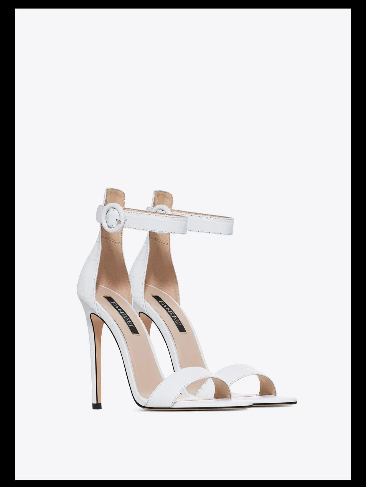 White Open-toed high-heeled sexy white stiletto sandals - Nihie