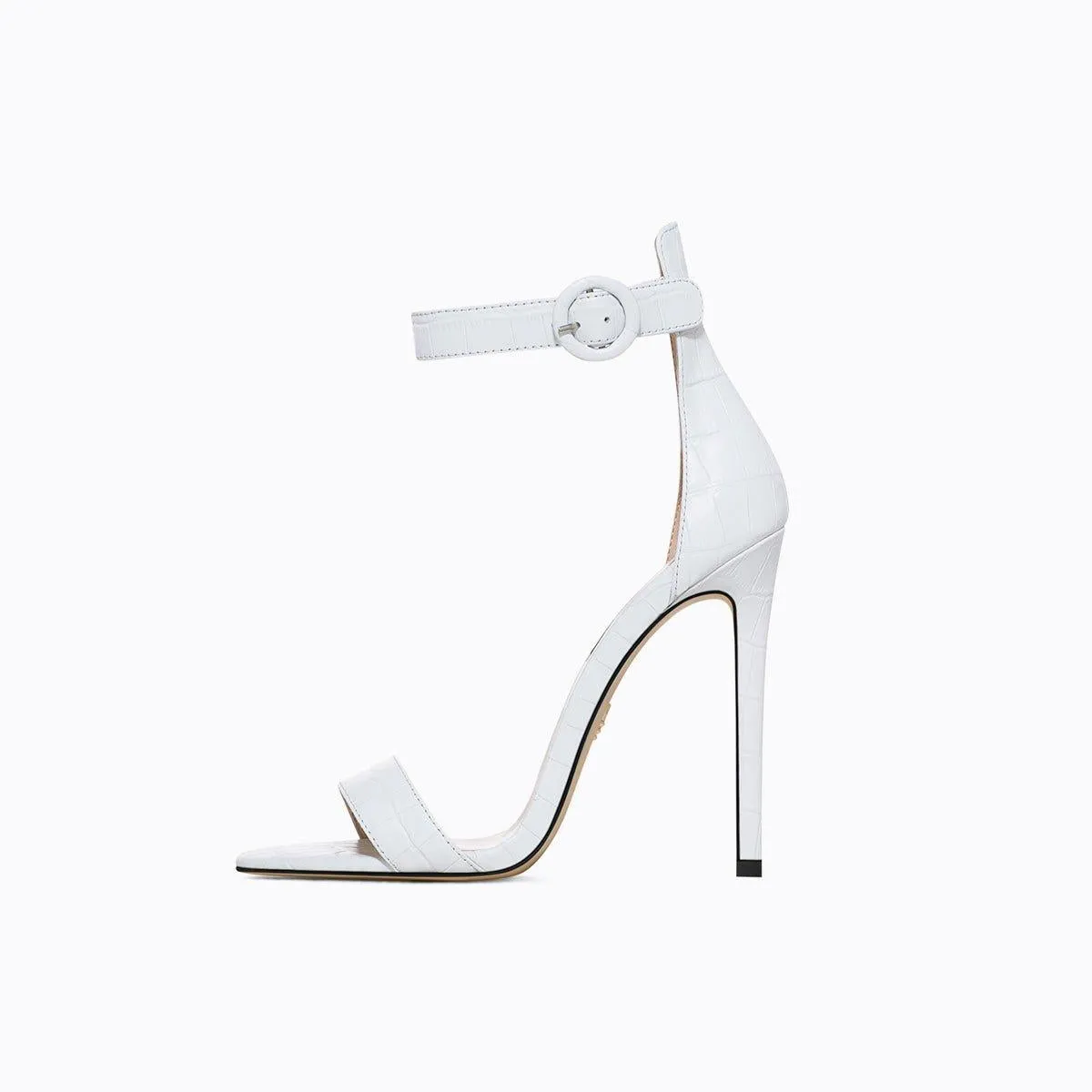 White Open-toed high-heeled sexy white stiletto sandals - Nihie