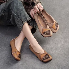 Women Retro Soft Leather Comfort Flats