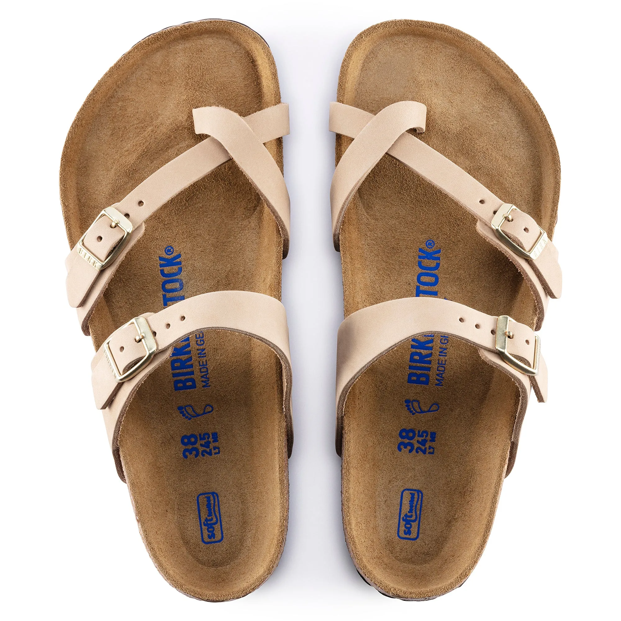 Women's Birkenstock Mayari Soft Footbed Nubuck Leather Color: Sandcastle