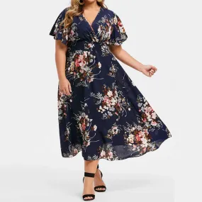 Womens Plus Size Floral Dress