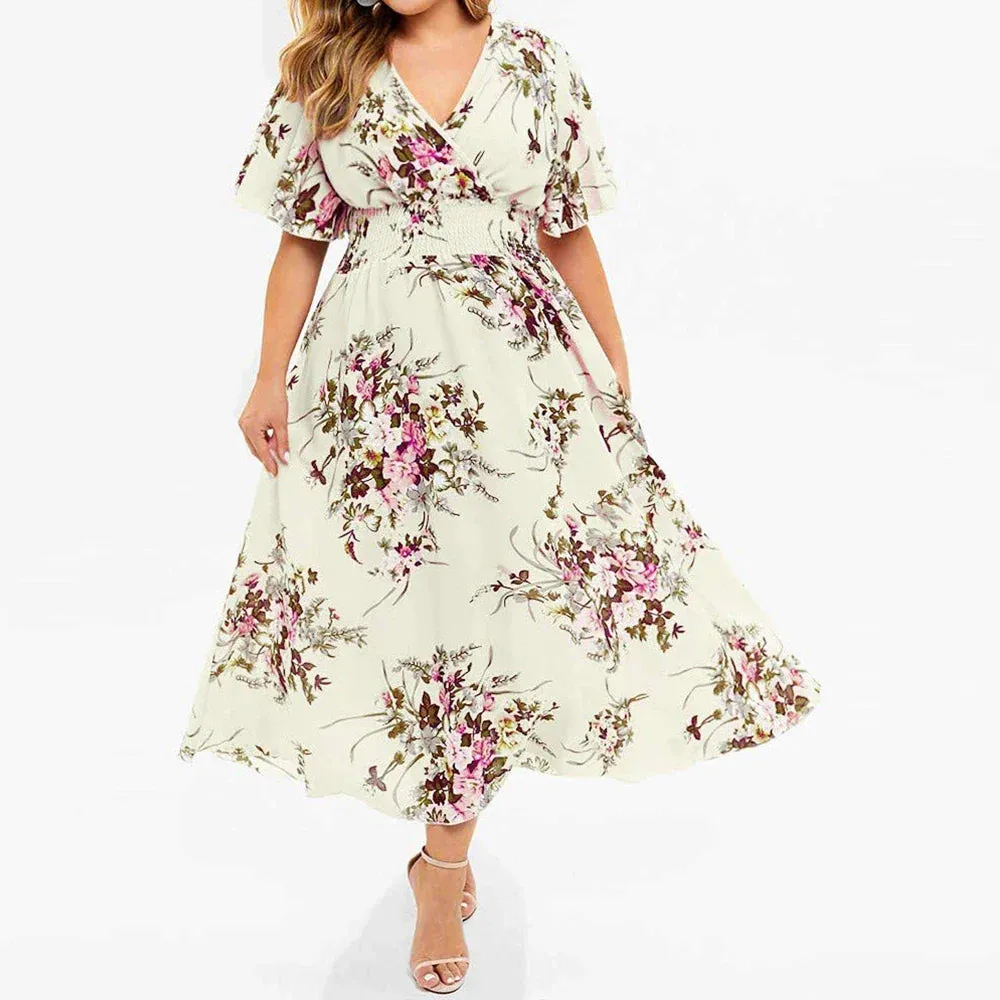 Womens Plus Size Floral Dress